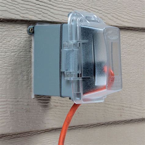 outdoor electric plug box|exterior electrical receptacle boxes.